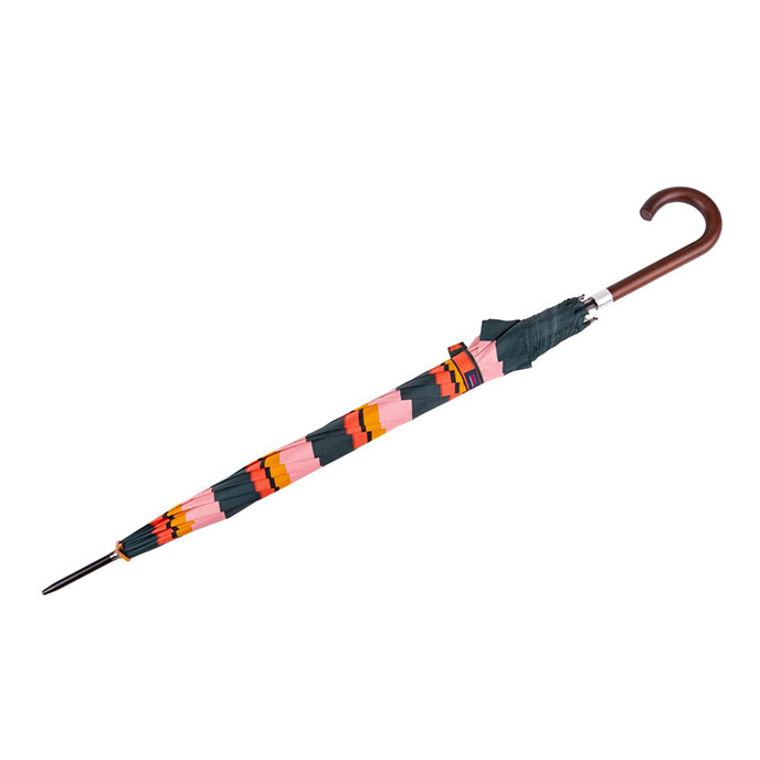 totes® Auto Walker Wood Handle Block Stripe Print  Extra Image 2